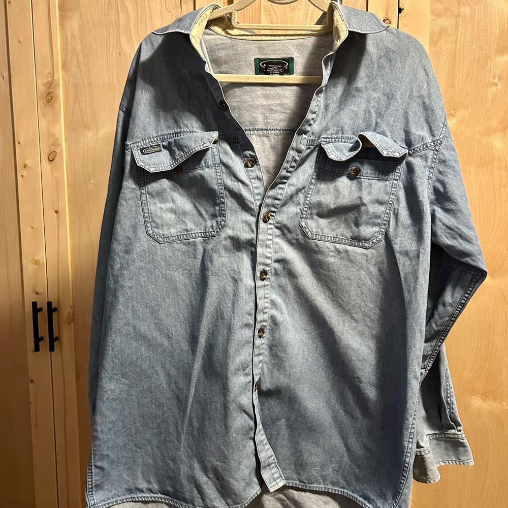 Denim Button-Up Shirt